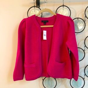 Striking fuchsia Ann Taylor cardigan sweater (NWT)